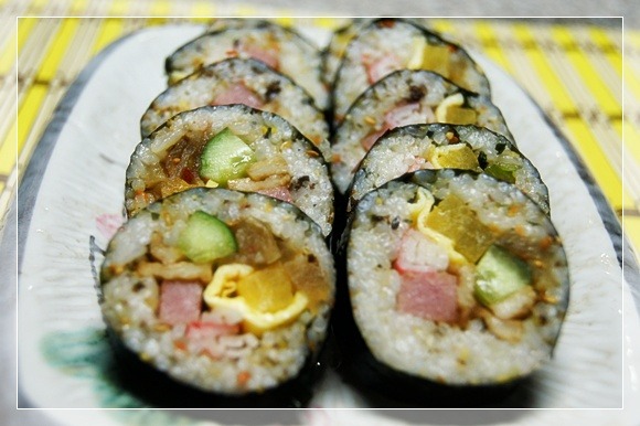 남은 김밥재료 짜투리로 고급초밥을