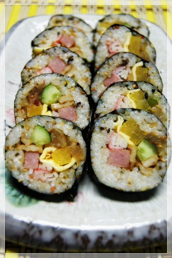 남은 김밥재료 짜투리로 고급초밥을