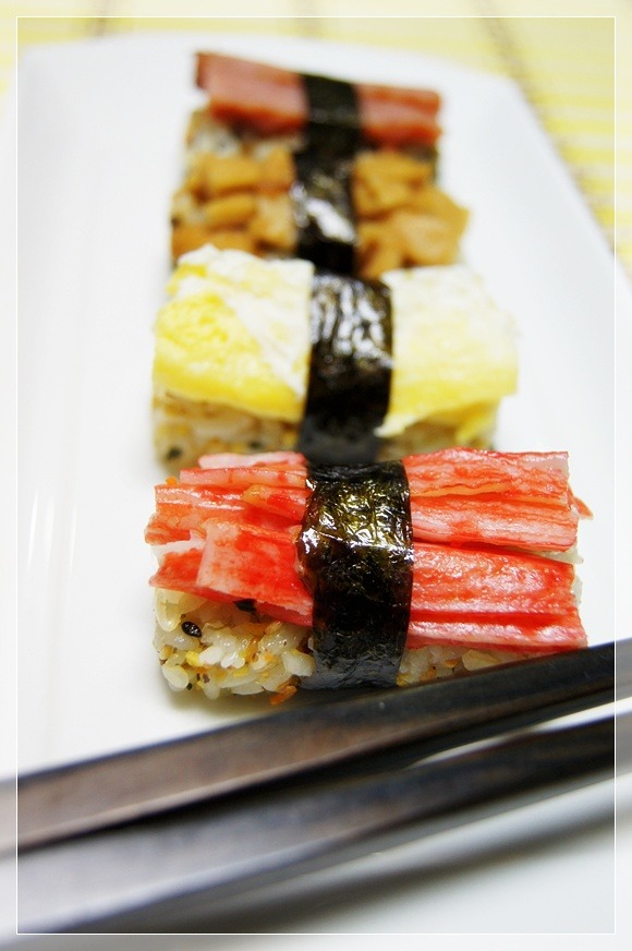 남은 김밥재료 짜투리로 고급초밥을